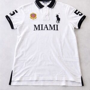Polo by Ralph Lauren White and Black Miami Polo Shirt